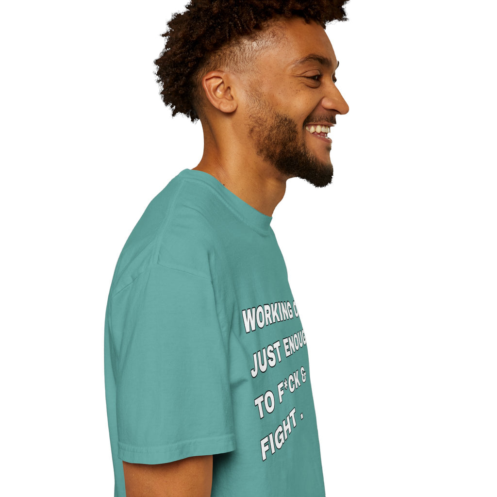GYM T-Shirt — "Working Out Just Enough to F*ck & Fight" Motivational Sarcastic Tee