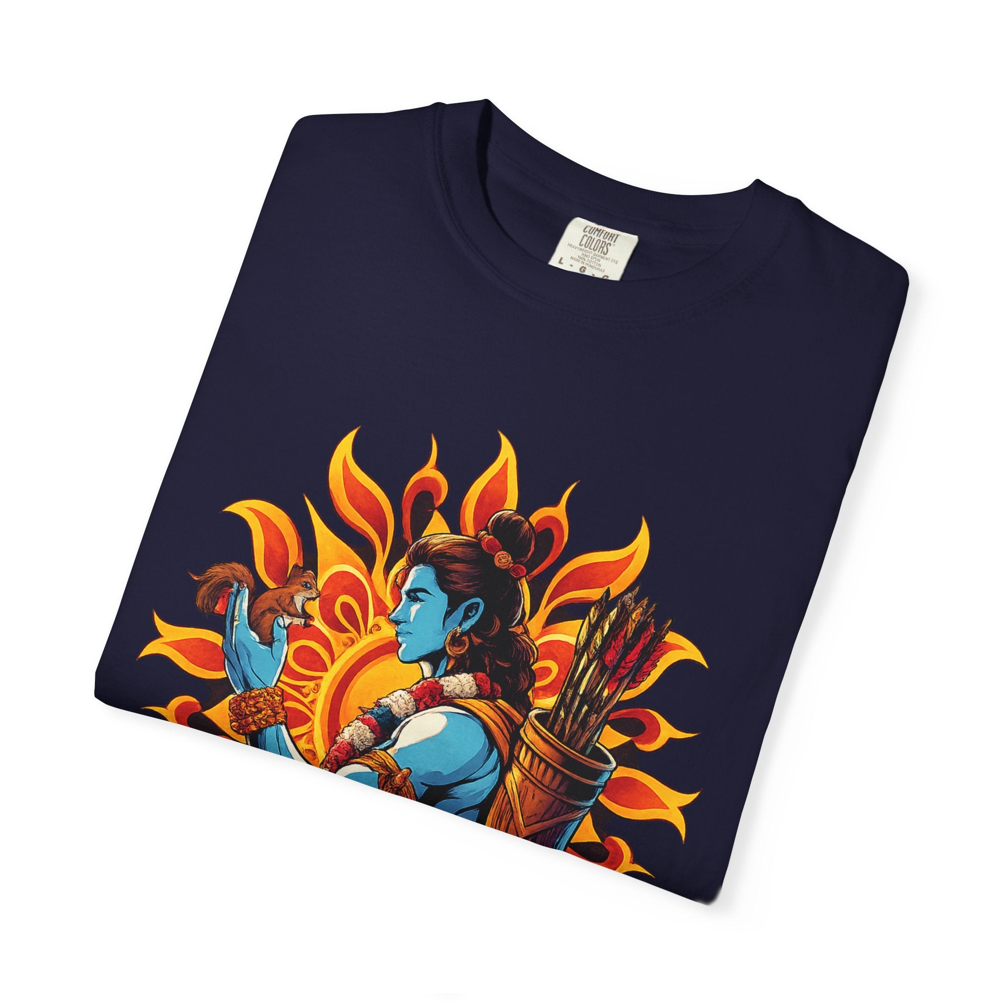 T-Shirt Ram Ji — Mythic Archer Illustration Tee (Sunburst Warrior Graphic)