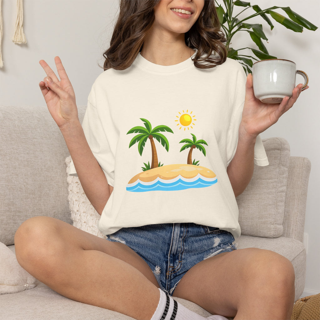 Island Paradise T-Shirt — Tropical Palm Tree Beach Graphic