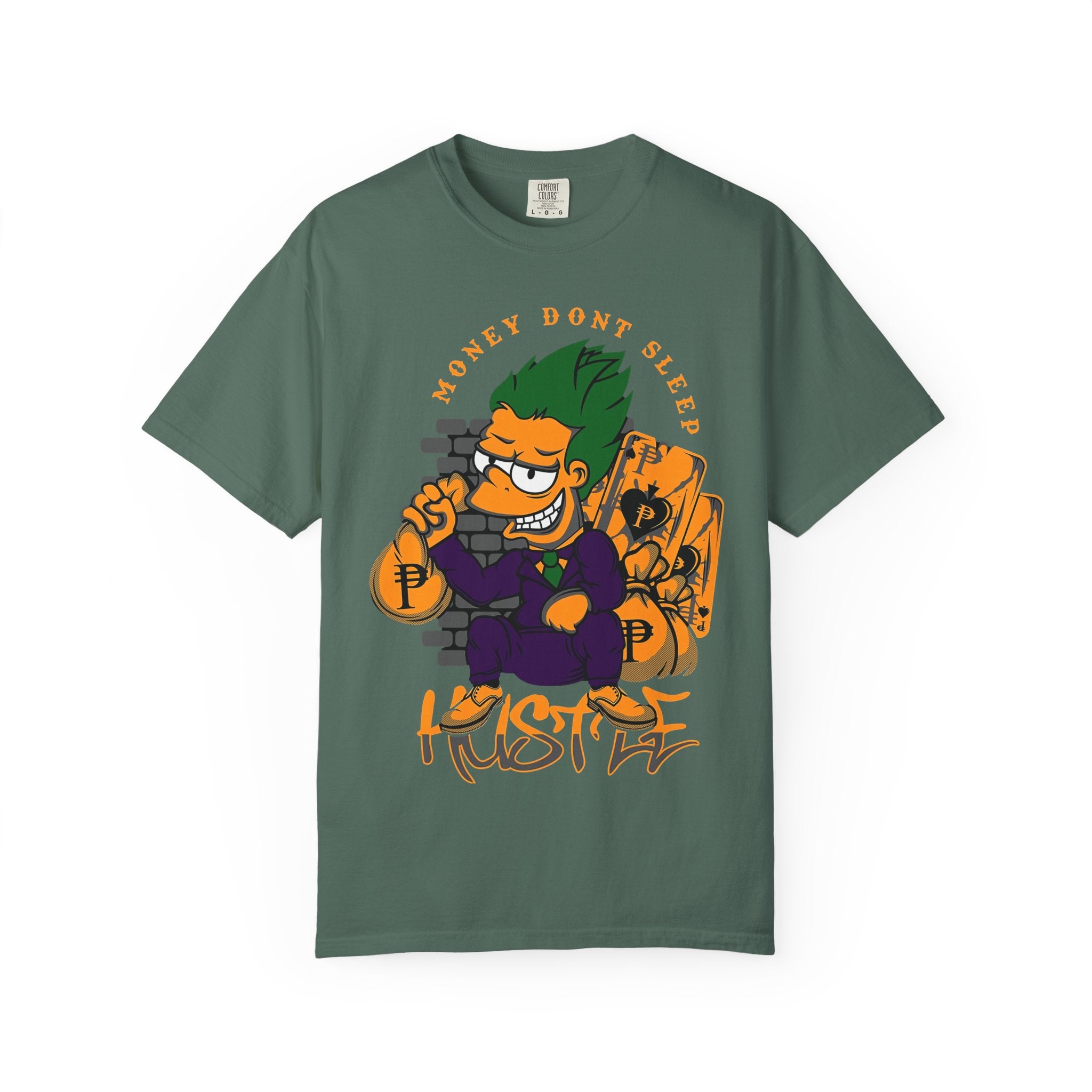 T-Shirt — 'Money Don’t Sleep' Cartoon Hustle Tee