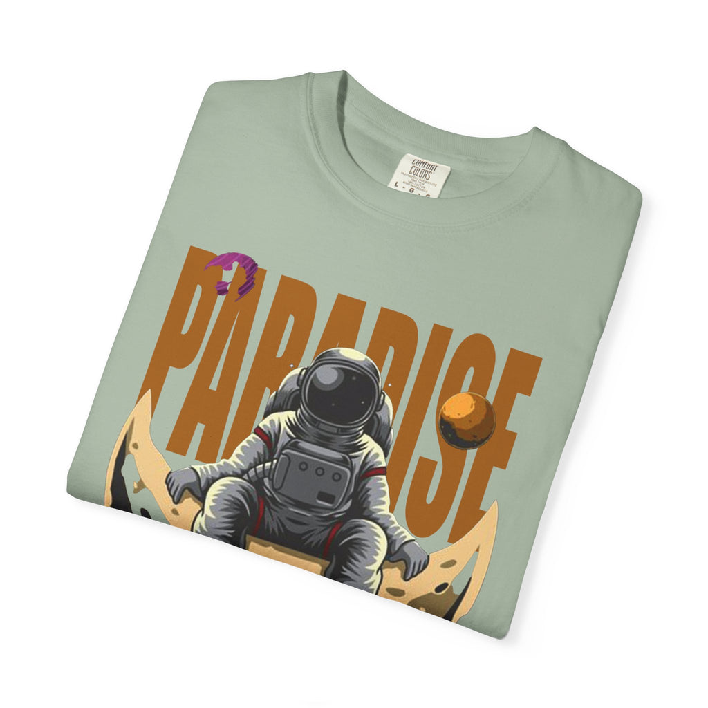 T-Shirt — 'Paradise: Never Get Tired of Getting Lost' Astronaut Graphic Tee