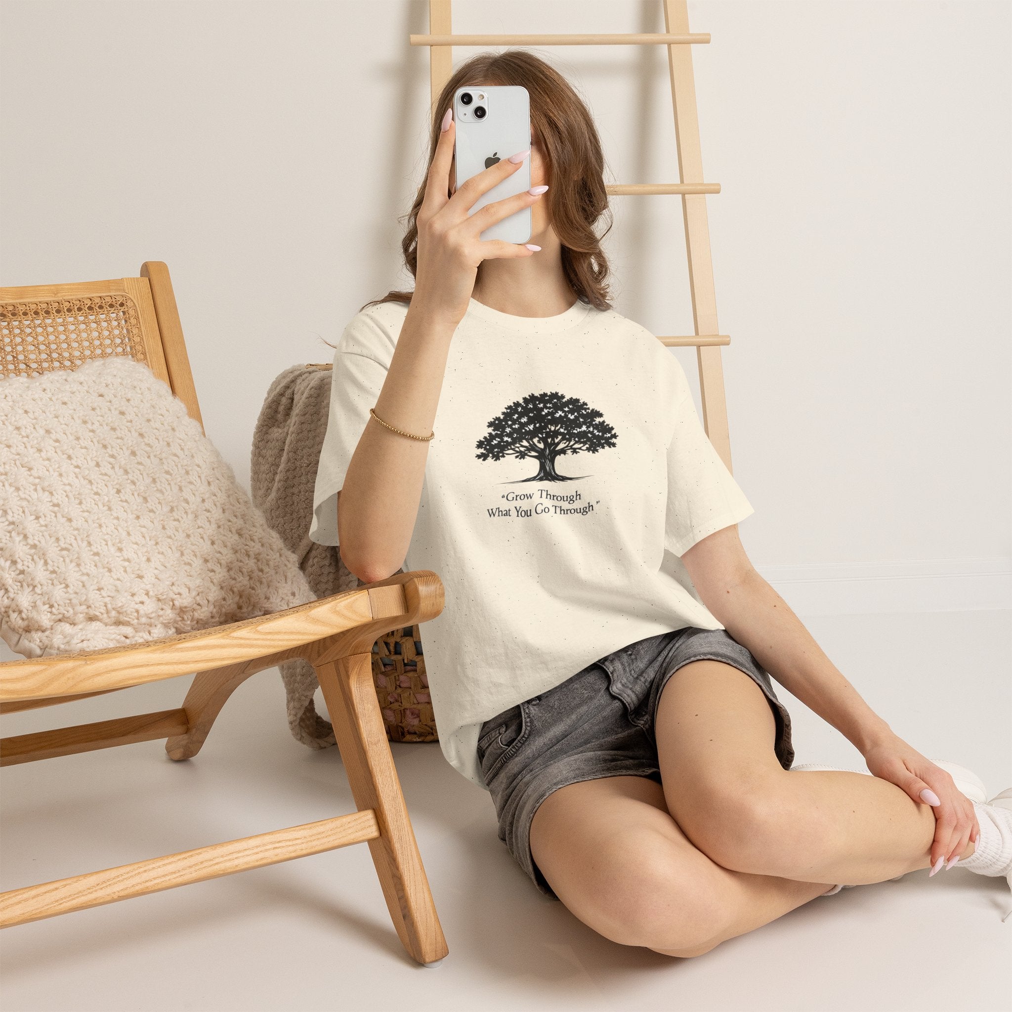 Tree of Growth T-Shirt — "Grow Through What You Go Through" Inspirational Tee