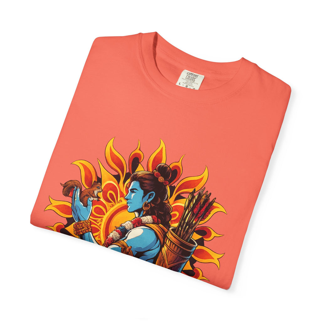 T-Shirt Ram Ji — Mythic Archer Illustration Tee (Sunburst Warrior Graphic)