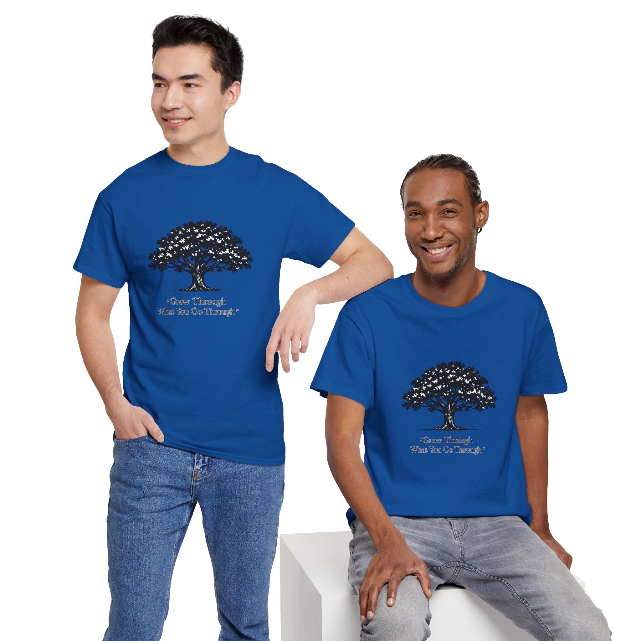 Tree of Growth T-Shirt — "Grow Through What You Go Through" Inspirational Tee