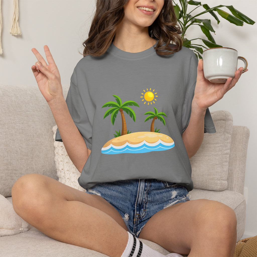 Island Paradise T-Shirt — Tropical Palm Tree Beach Graphic