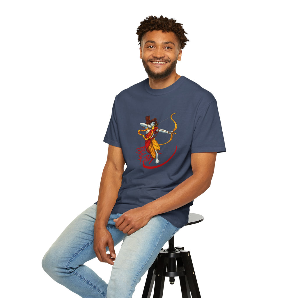 Ram Archer T-Shirt with ‘Jai Shri Ram’ Hindi Script — Hindu Festival & Devotional Tee