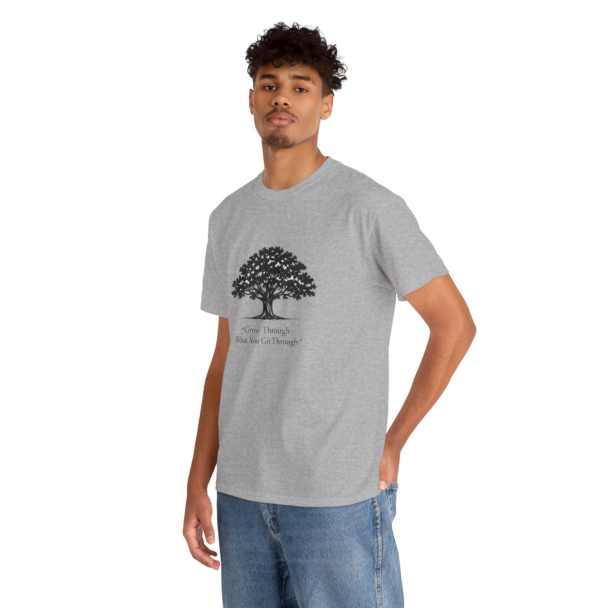Tree of Growth T-Shirt — "Grow Through What You Go Through" Inspirational Tee