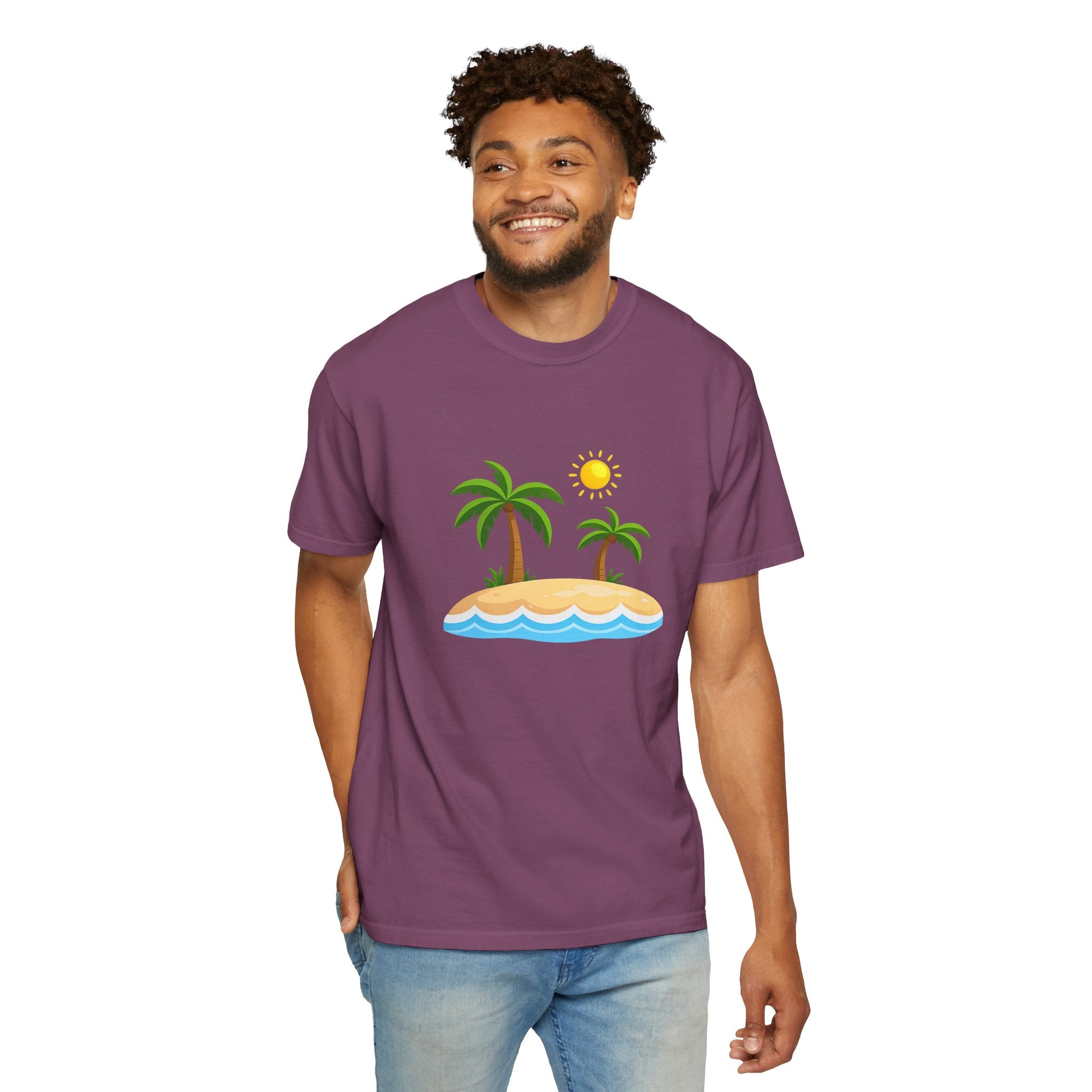Island Paradise T-Shirt — Tropical Palm Tree Beach Graphic