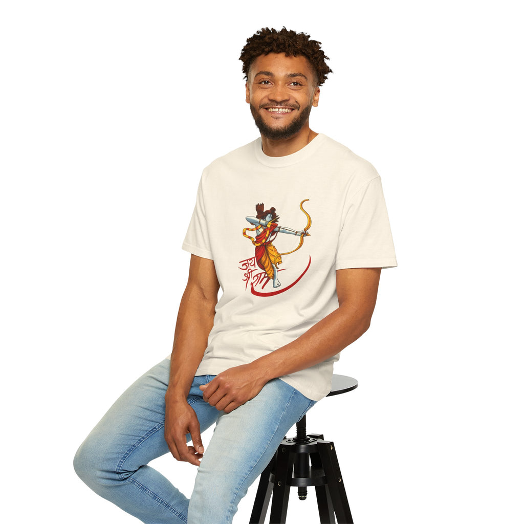 Ram Archer T-Shirt with ‘Jai Shri Ram’ Hindi Script — Hindu Festival & Devotional Tee