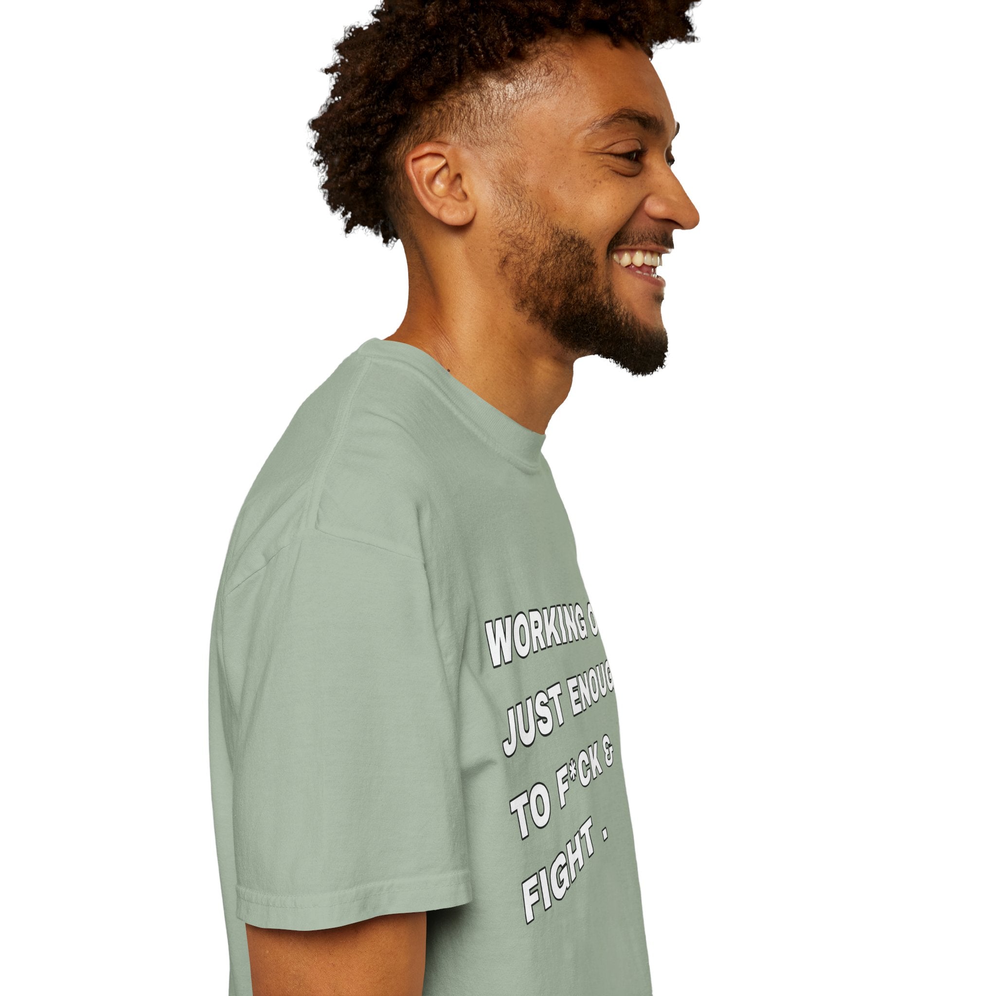 GYM T-Shirt — "Working Out Just Enough to F*ck & Fight" Motivational Sarcastic Tee