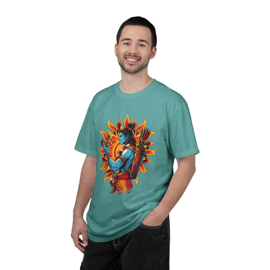 T-Shirt Ram Ji — Mythic Archer Illustration Tee (Sunburst Warrior Graphic)