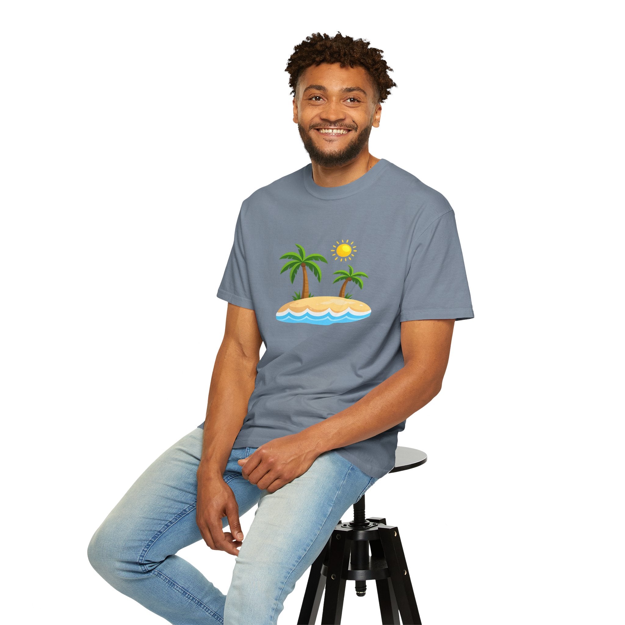 Island Paradise T-Shirt — Tropical Palm Tree Beach Graphic