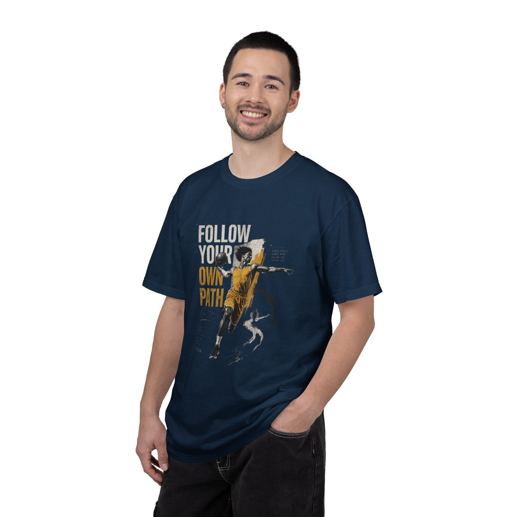 Follow Your Own Path T-Shirt — Inspirational Soccer Player Graphic Tee