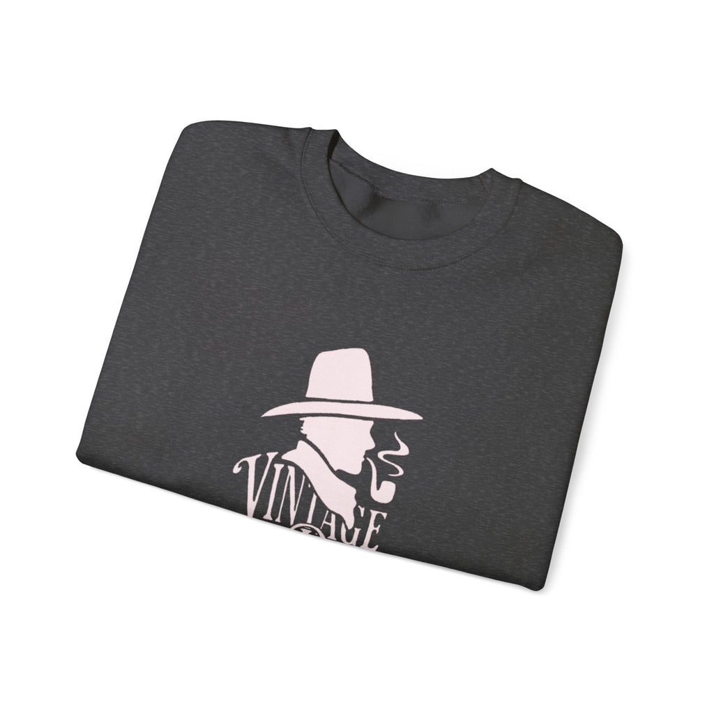 Crewneck Sweatshirt — Pink Cowboy Hat Graphic ‘Howdy’ Retro Western Pullover