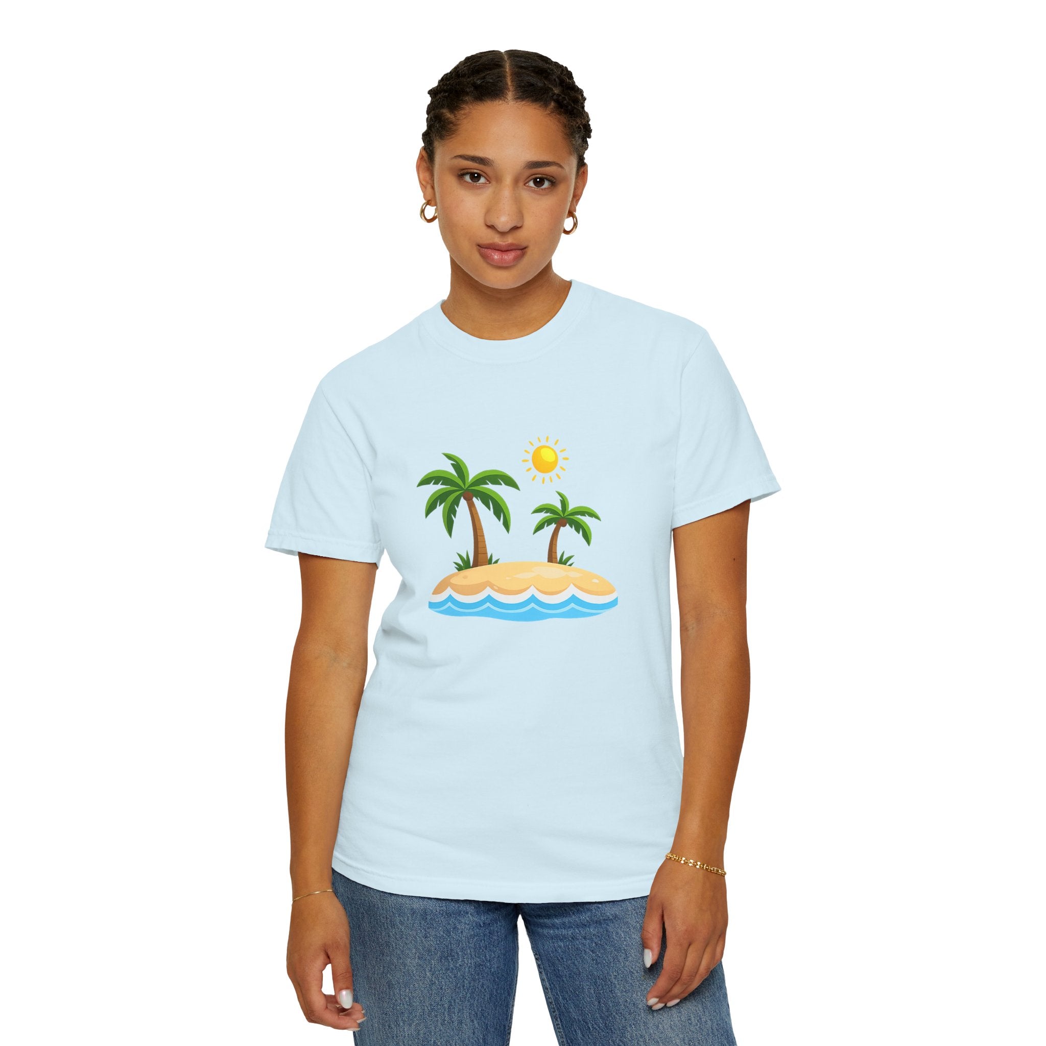 Island Paradise T-Shirt — Tropical Palm Tree Beach Graphic