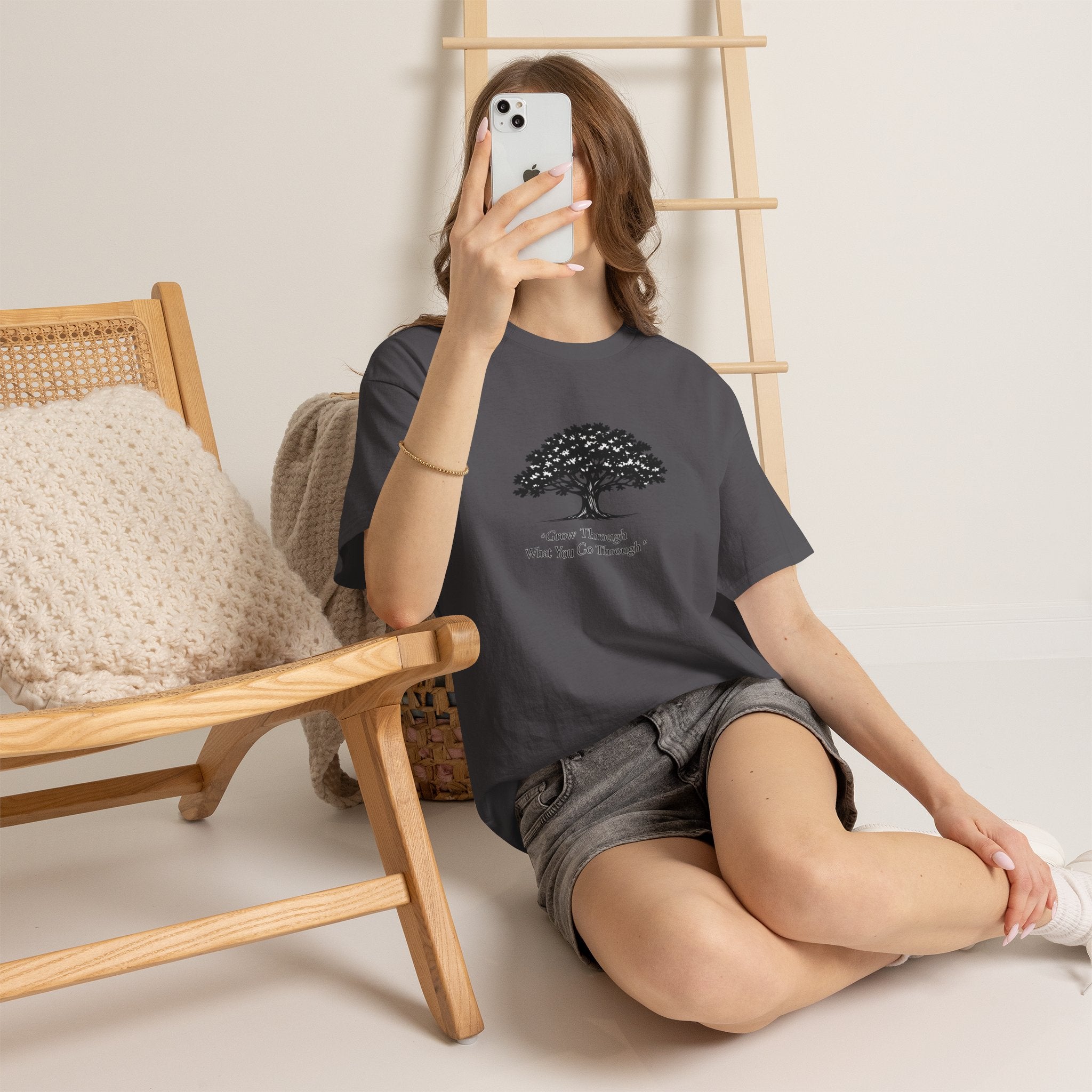 Tree of Growth T-Shirt — "Grow Through What You Go Through" Inspirational Tee