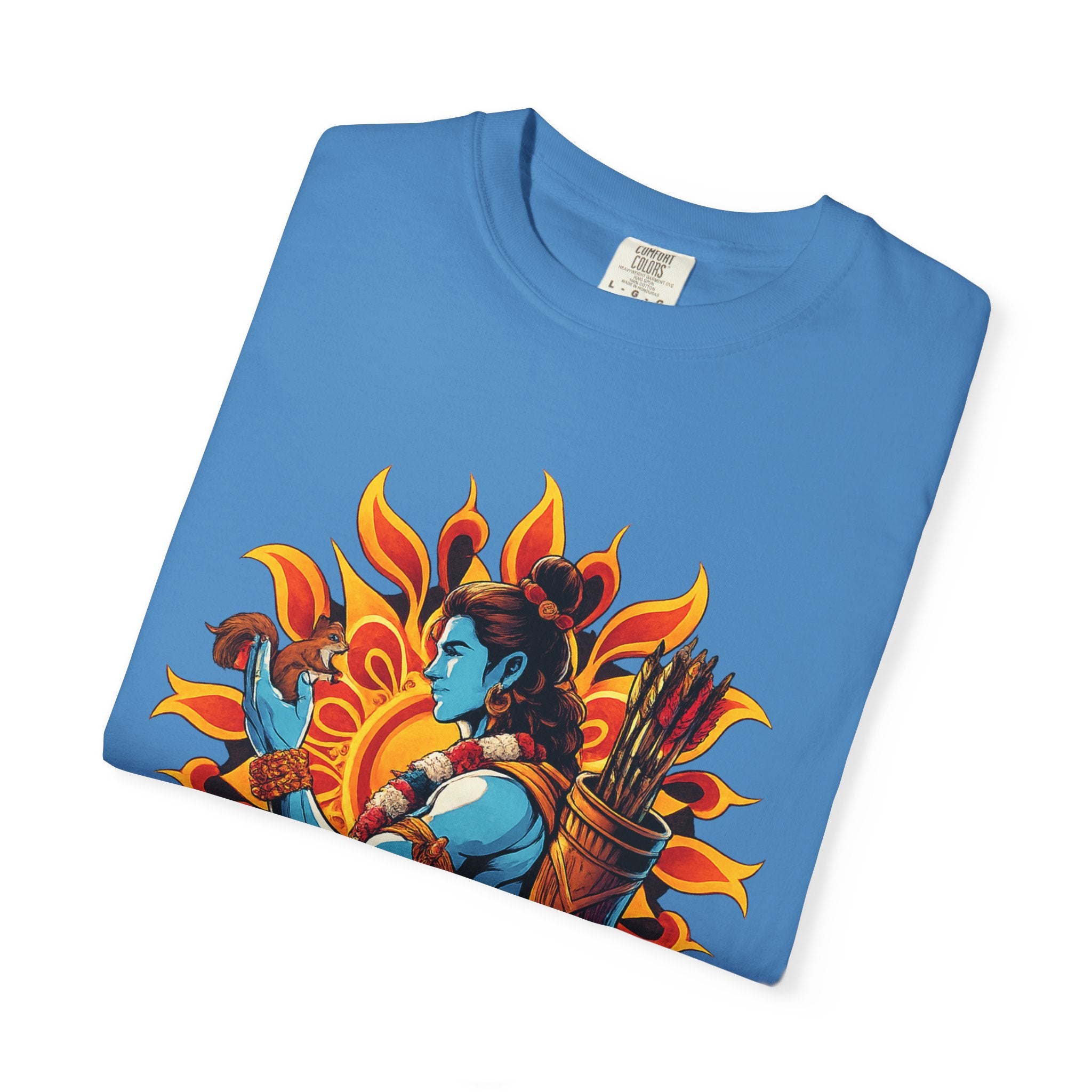 T-Shirt Ram Ji — Mythic Archer Illustration Tee (Sunburst Warrior Graphic)
