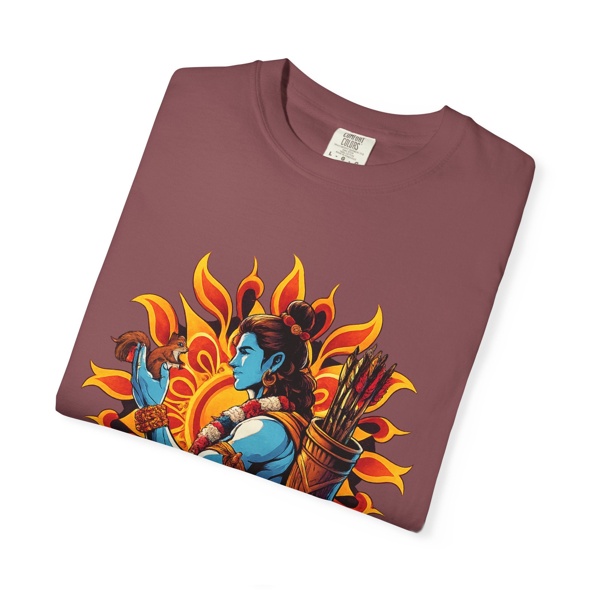 T-Shirt Ram Ji — Mythic Archer Illustration Tee (Sunburst Warrior Graphic)