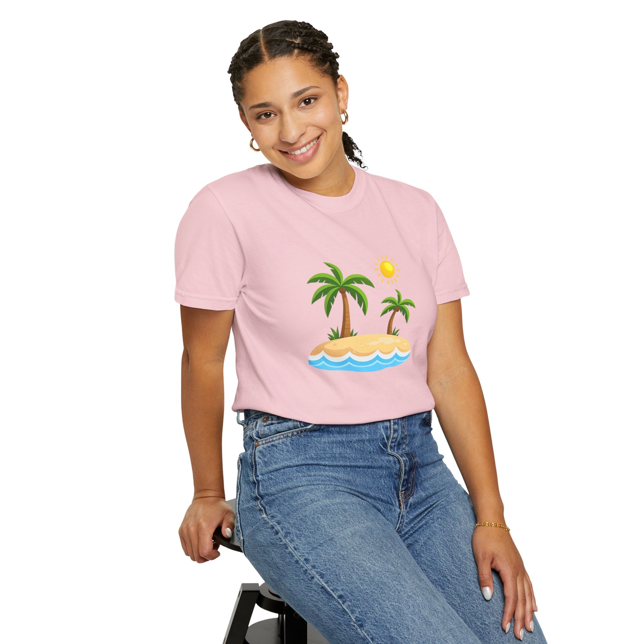 Island Paradise T-Shirt — Tropical Palm Tree Beach Graphic