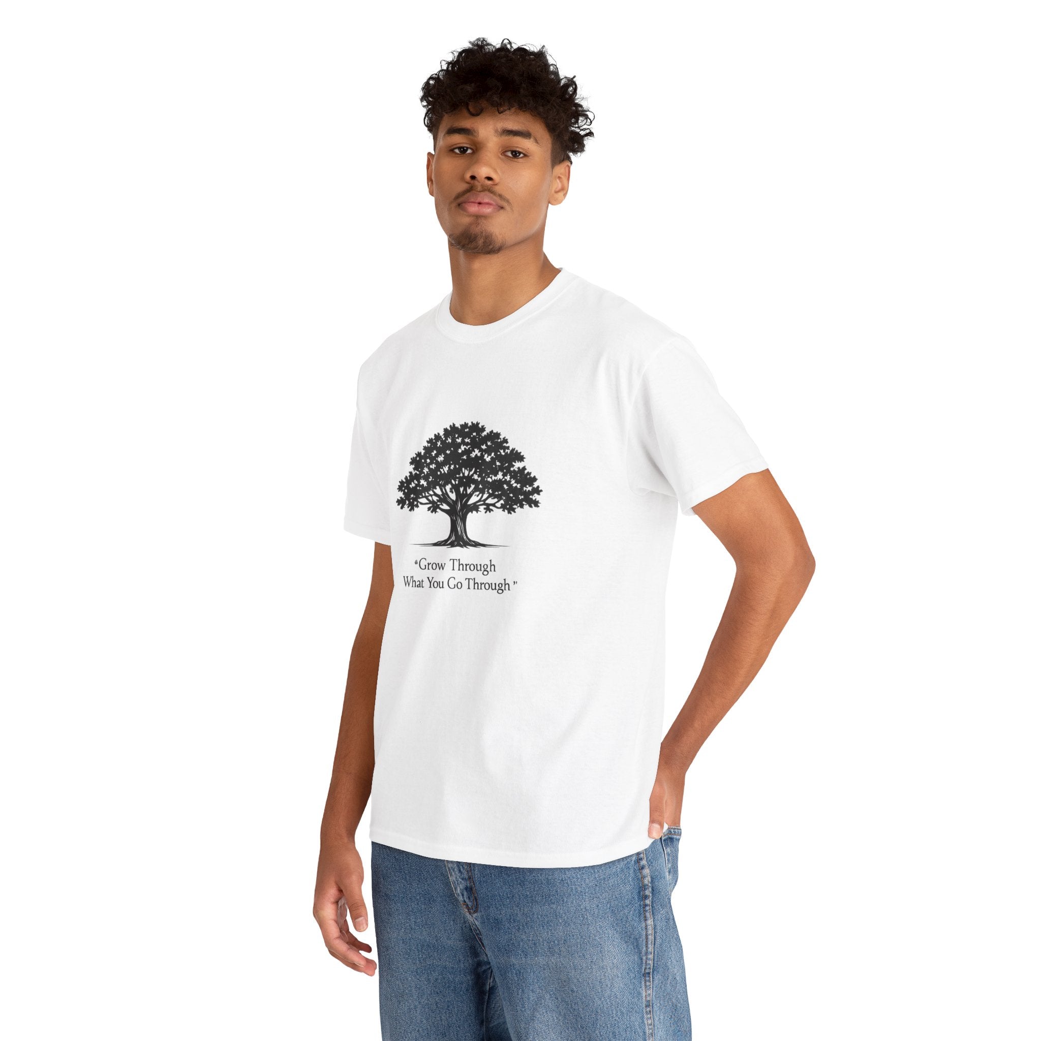 Tree of Growth T-Shirt — "Grow Through What You Go Through" Inspirational Tee