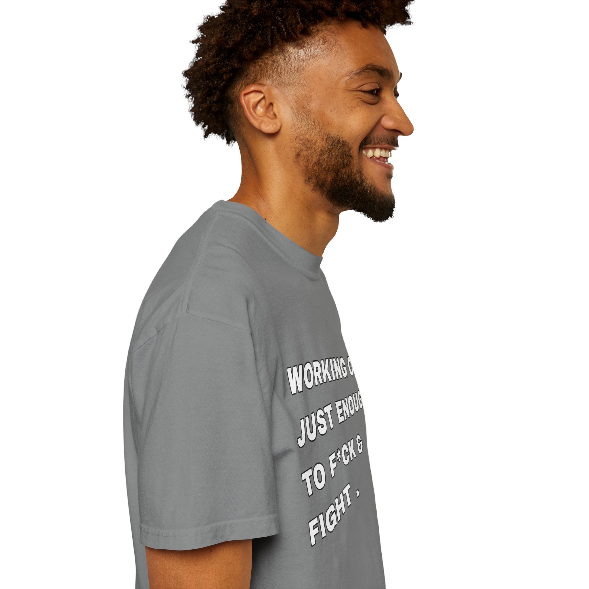 GYM T-Shirt — "Working Out Just Enough to F*ck & Fight" Motivational Sarcastic Tee