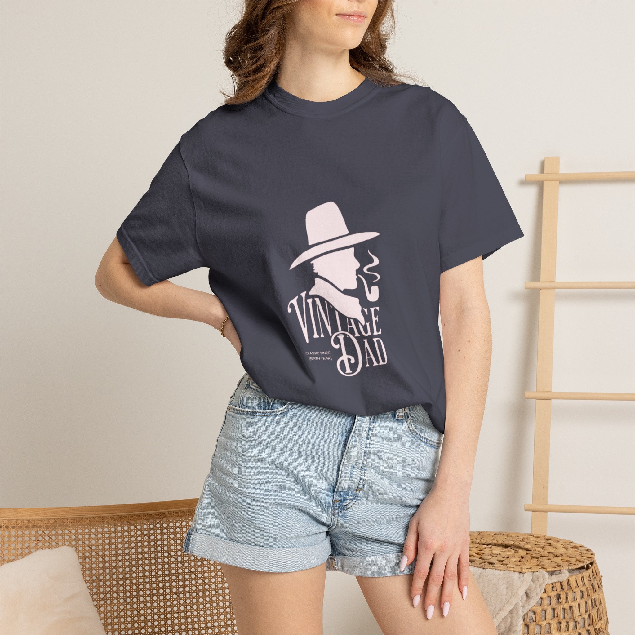 Vintage Dad graphic tee | Retro hat & pipe design