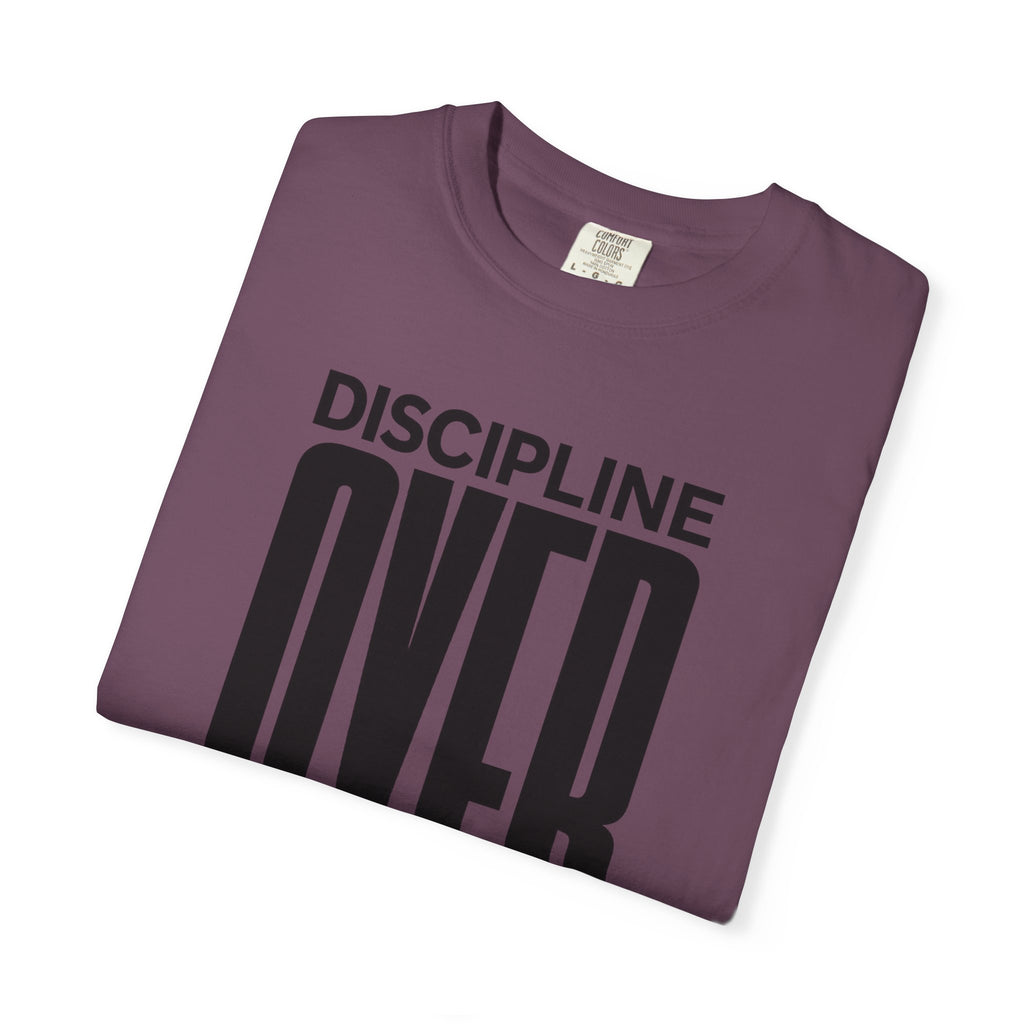 Discipline Over Motivation T-Shirt — Motivational Fitness Tee