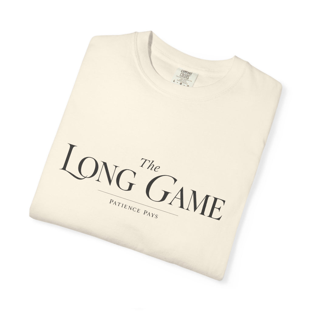 The Long Game T-Shirt — Minimalist Script Tee