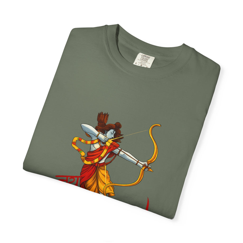 Ram Archer T-Shirt with ‘Jai Shri Ram’ Hindi Script — Hindu Festival & Devotional Tee