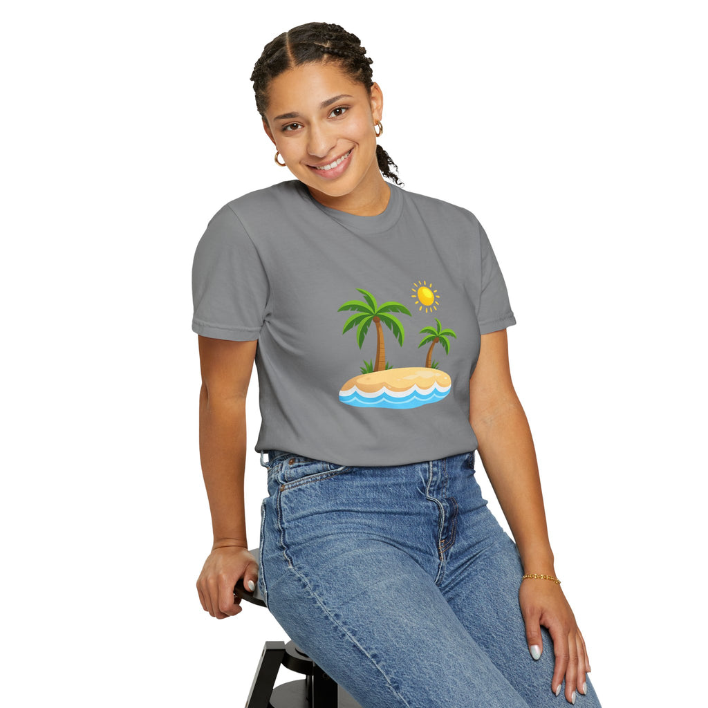 Island Paradise T-Shirt — Tropical Palm Tree Beach Graphic