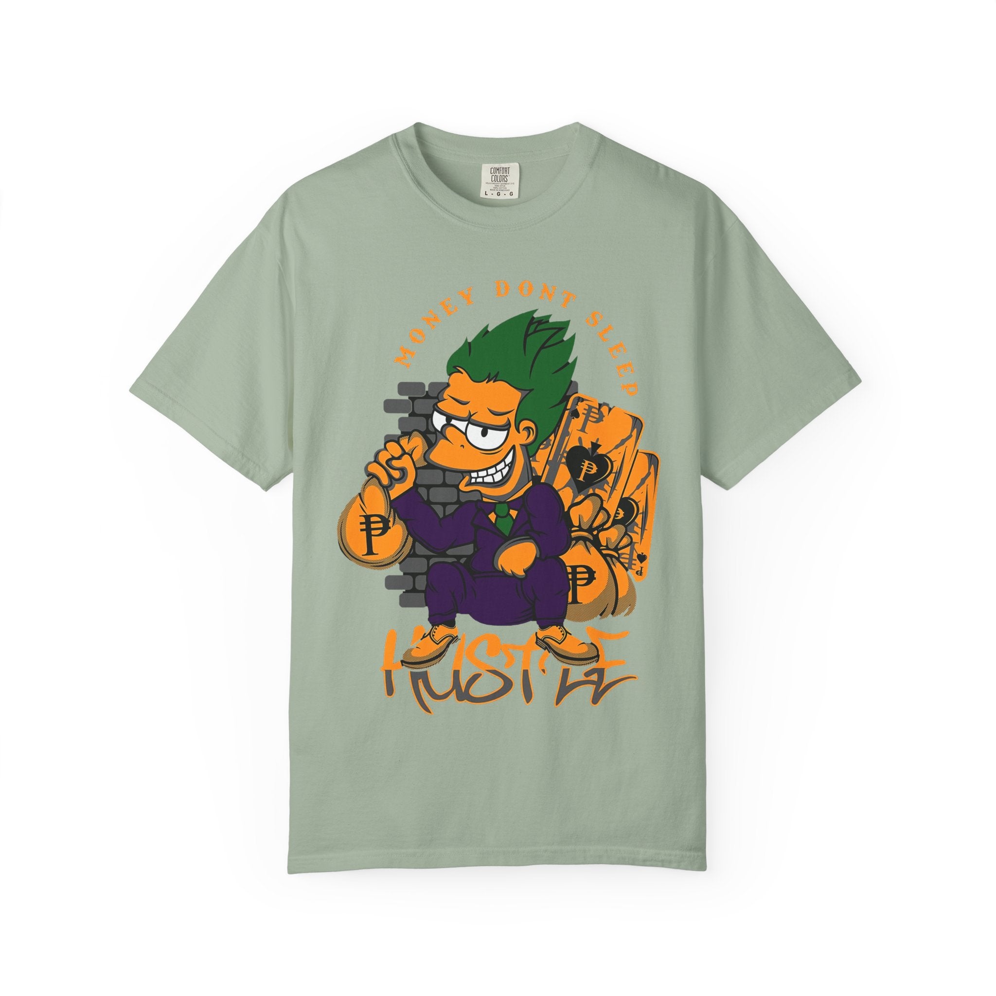 T-Shirt — 'Money Don’t Sleep' Cartoon Hustle Tee