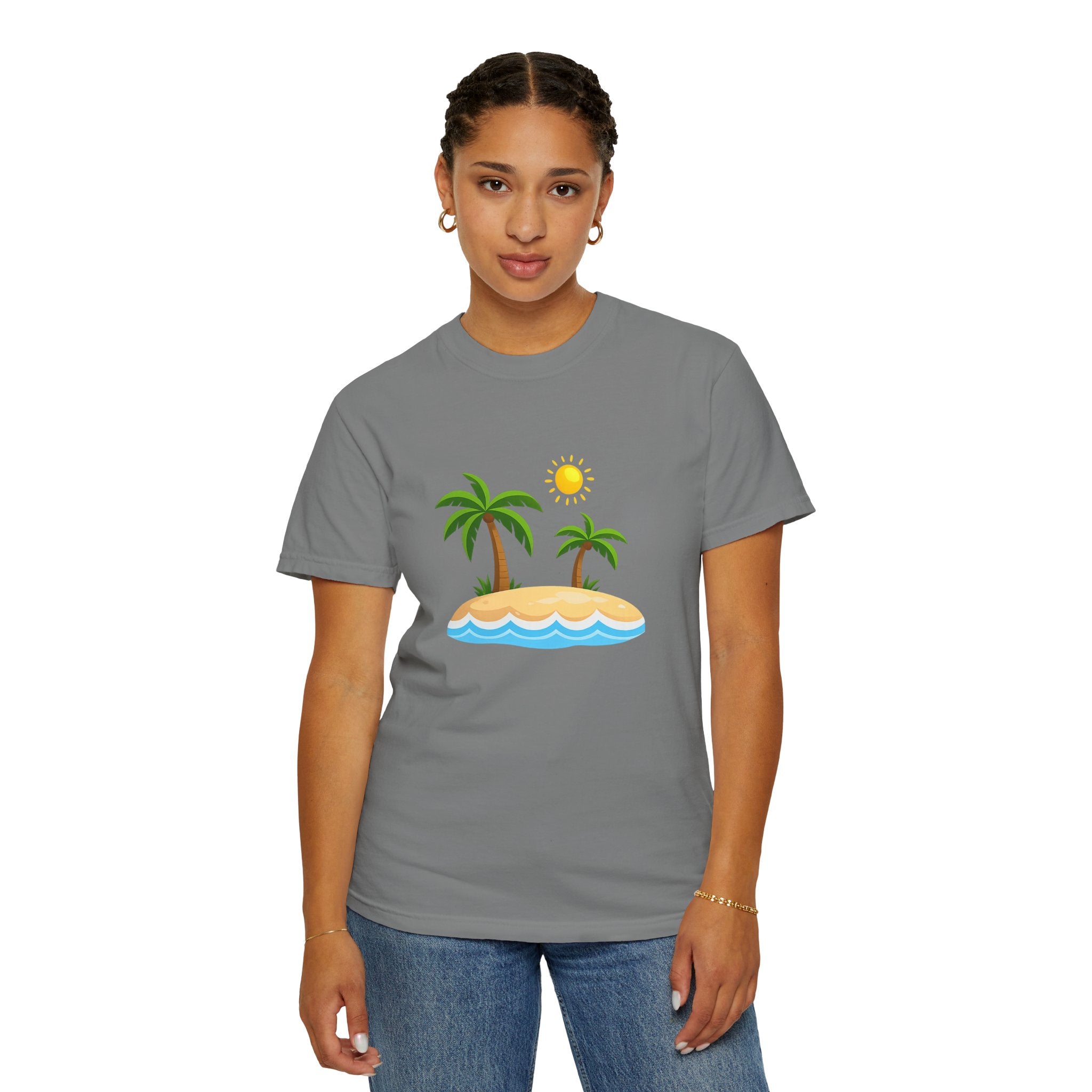 Island Paradise T-Shirt — Tropical Palm Tree Beach Graphic