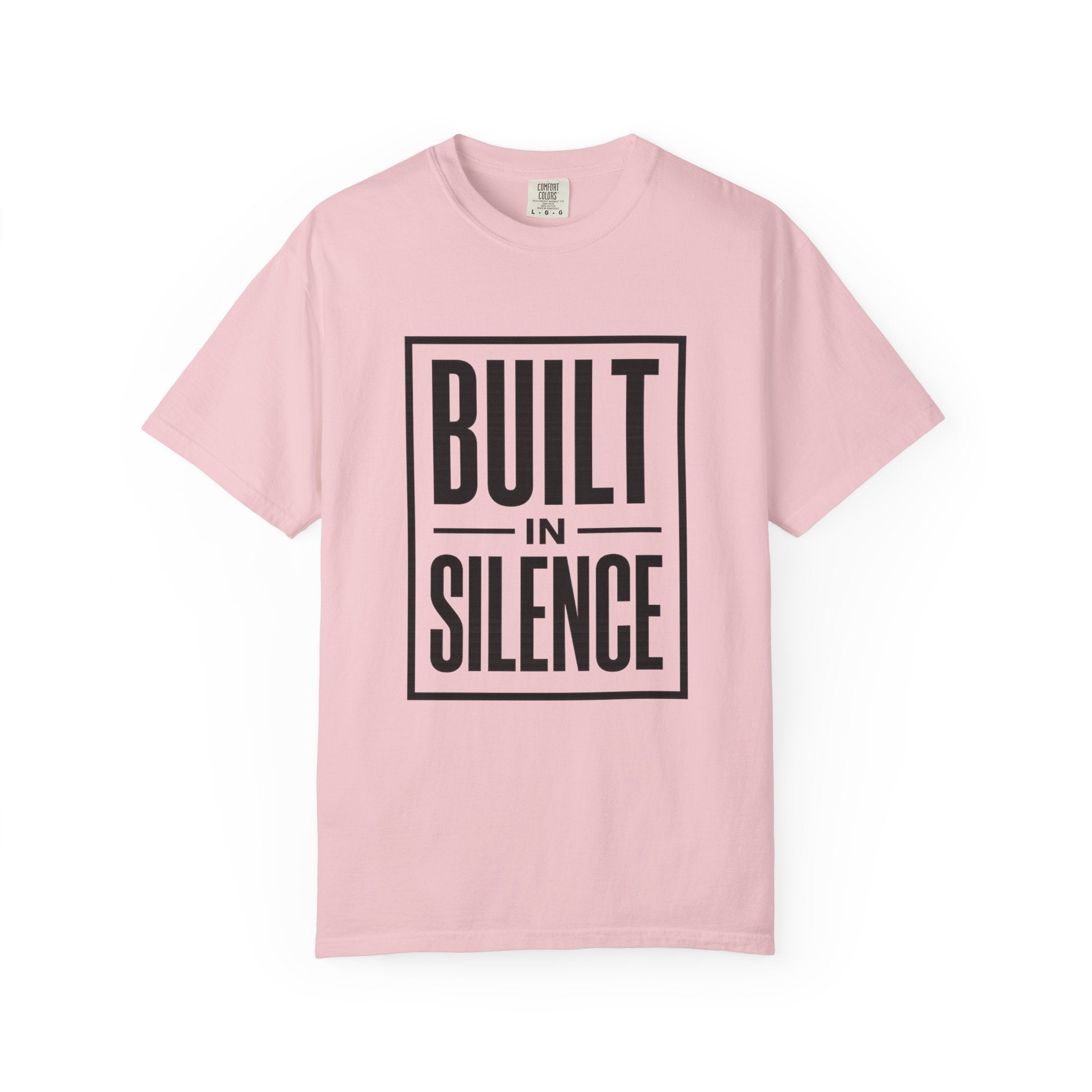 Built In Silence T-Shirt — Minimalist Bold Typography Tee