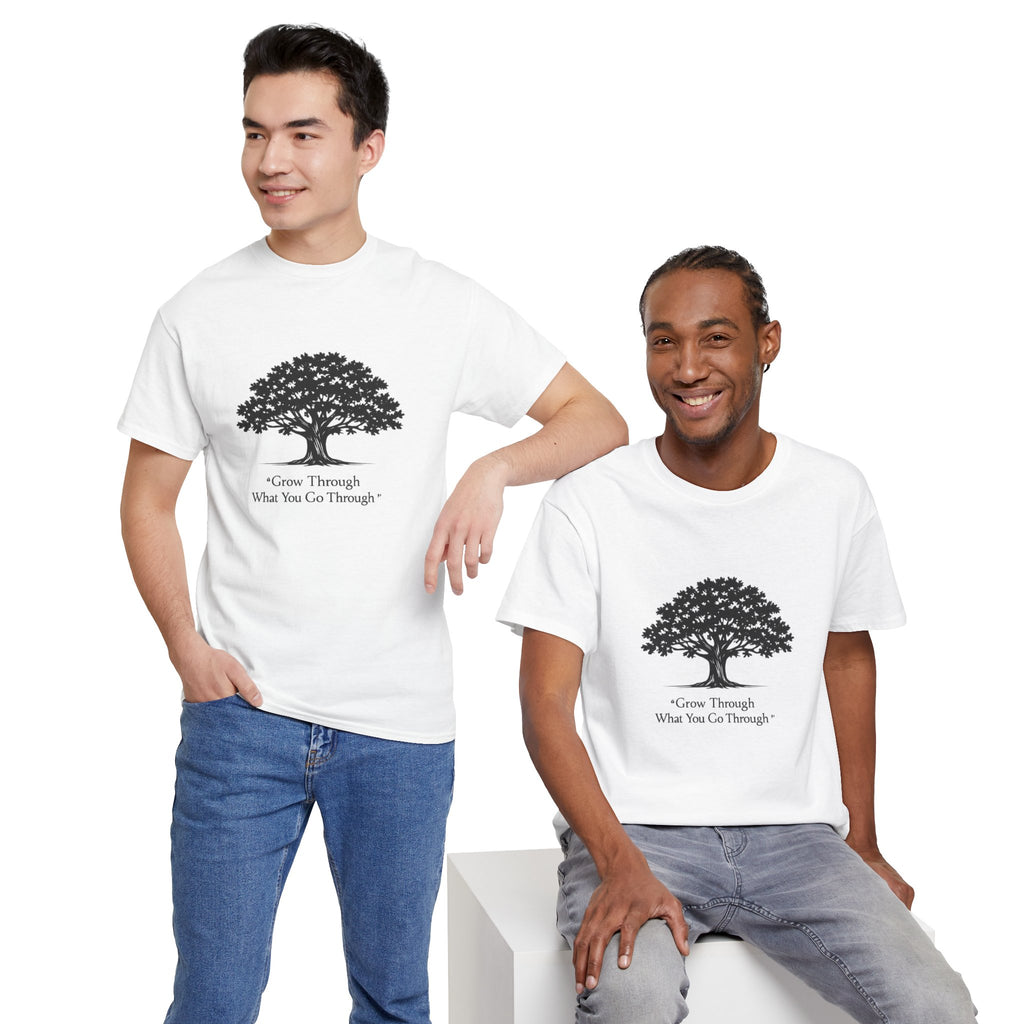 Tree of Growth T-Shirt — "Grow Through What You Go Through" Inspirational Tee