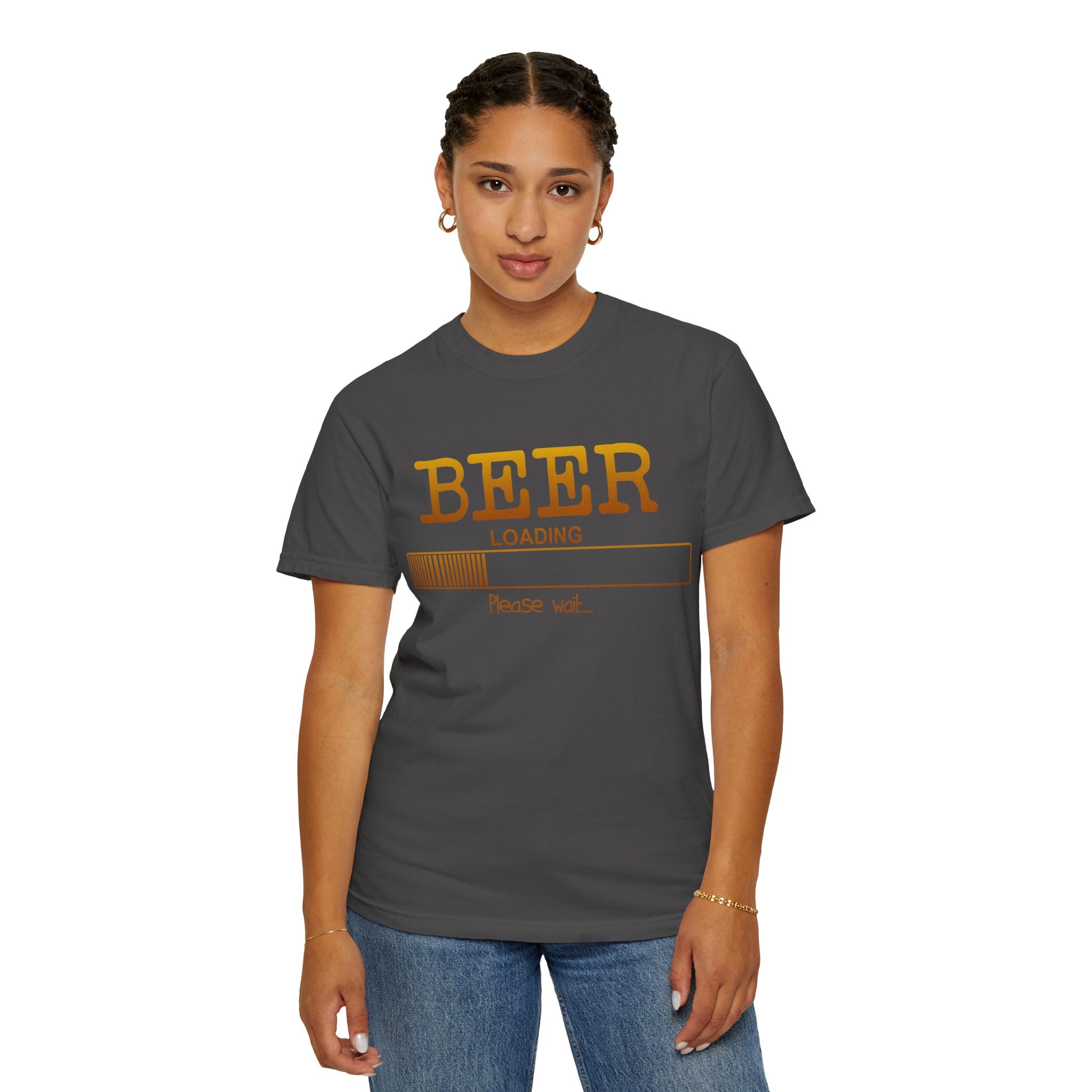 Beer Loading T‑Shirt — Funny 'Please Wait' Drinking Tee