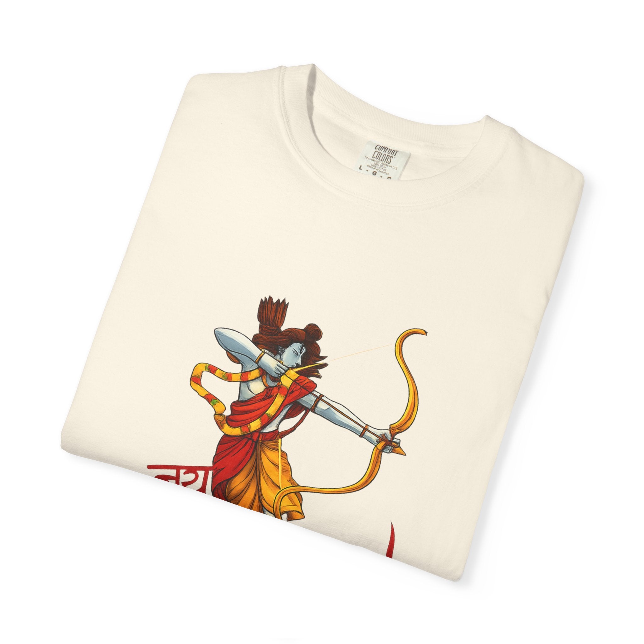 Ram Archer T-Shirt with ‘Jai Shri Ram’ Hindi Script — Hindu Festival & Devotional Tee