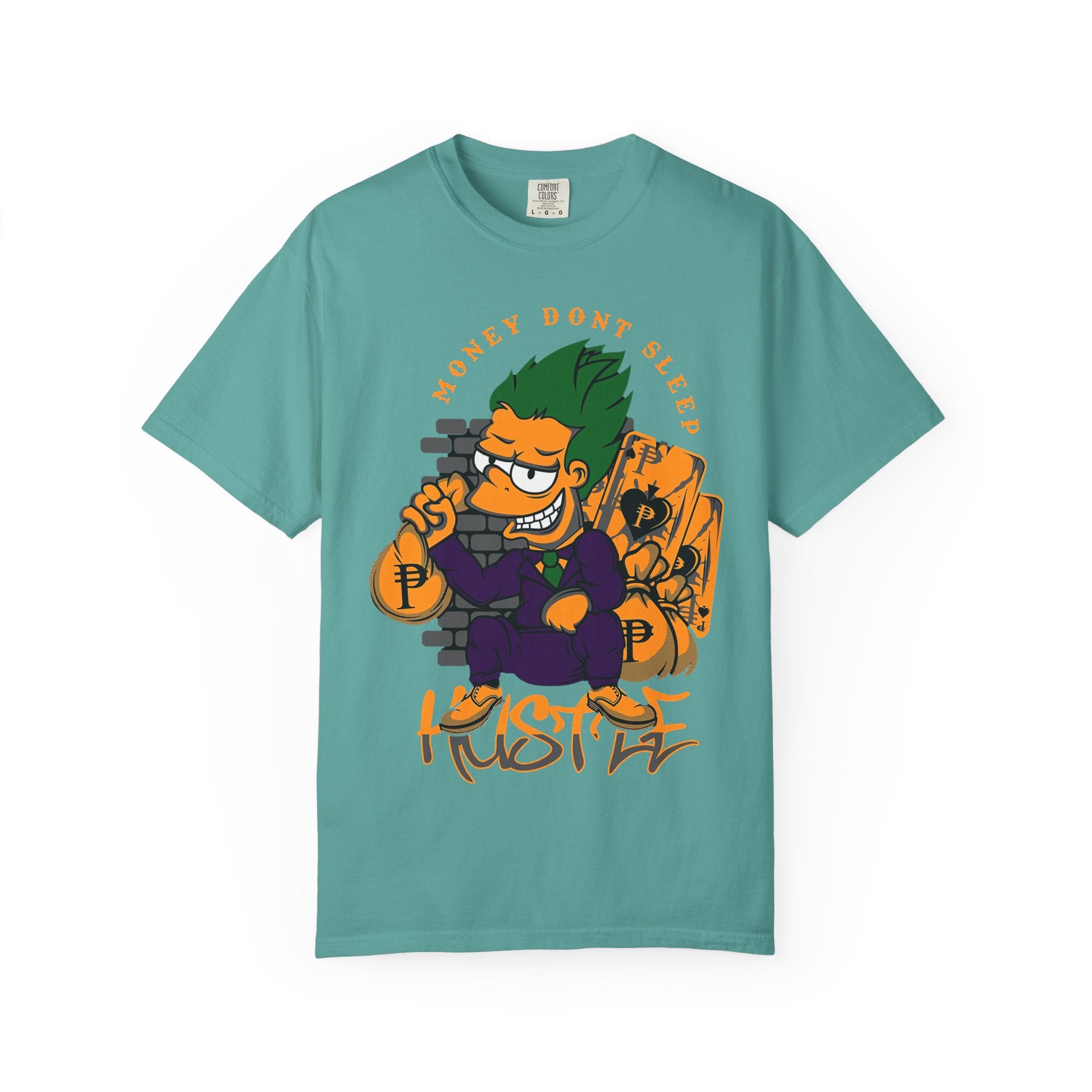T-Shirt — 'Money Don’t Sleep' Cartoon Hustle Tee