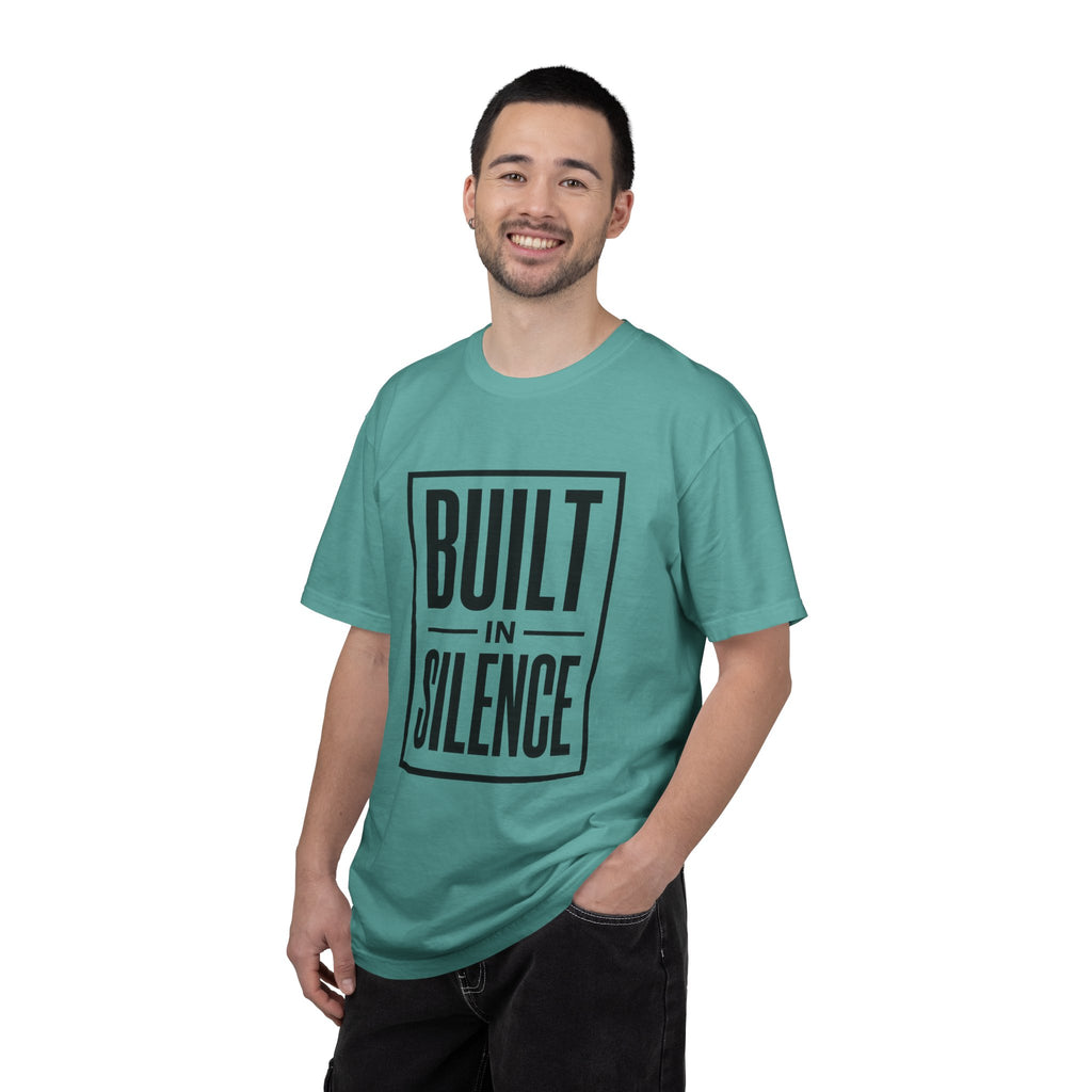 Built In Silence T-Shirt — Minimalist Bold Typography Tee