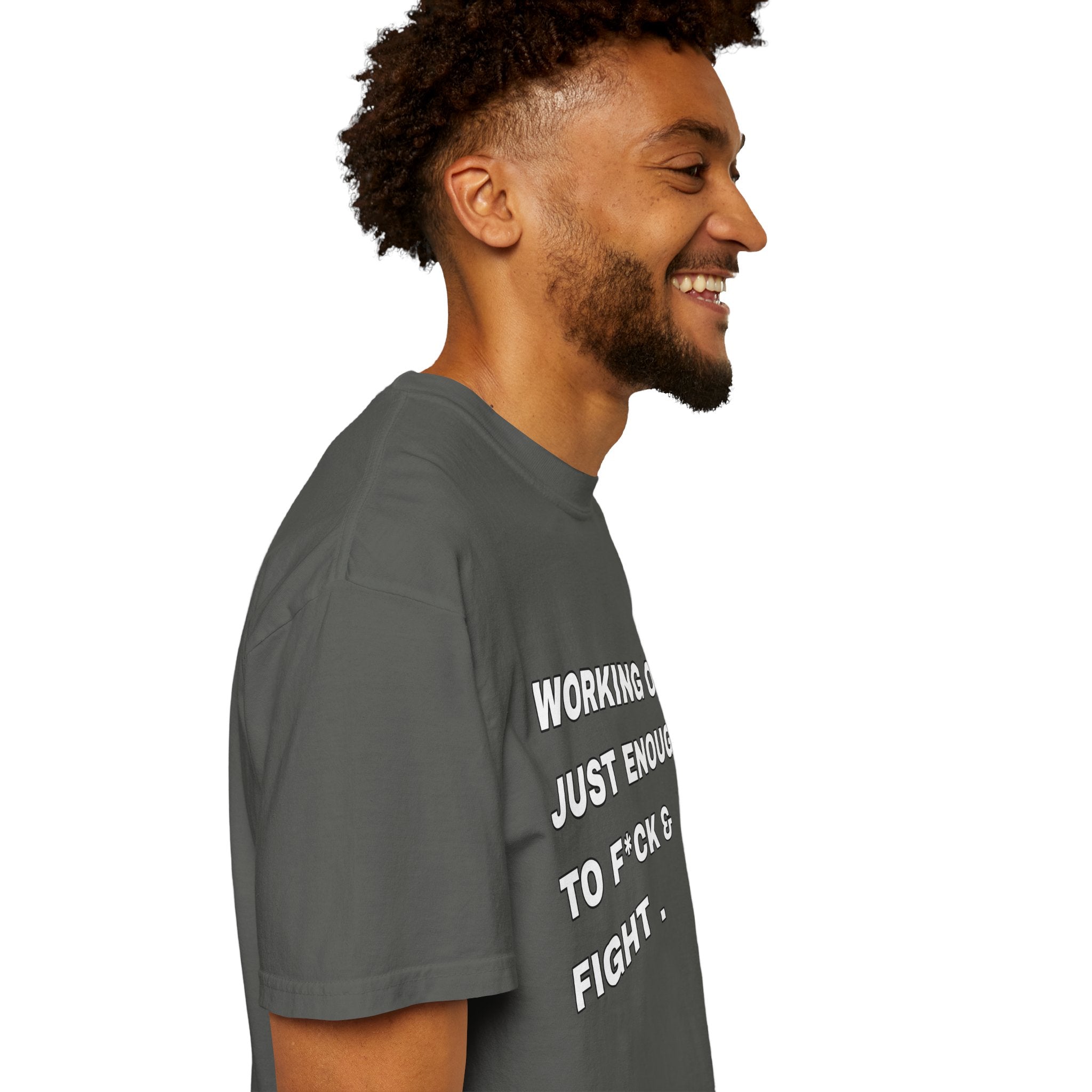 GYM T-Shirt — "Working Out Just Enough to F*ck & Fight" Motivational Sarcastic Tee