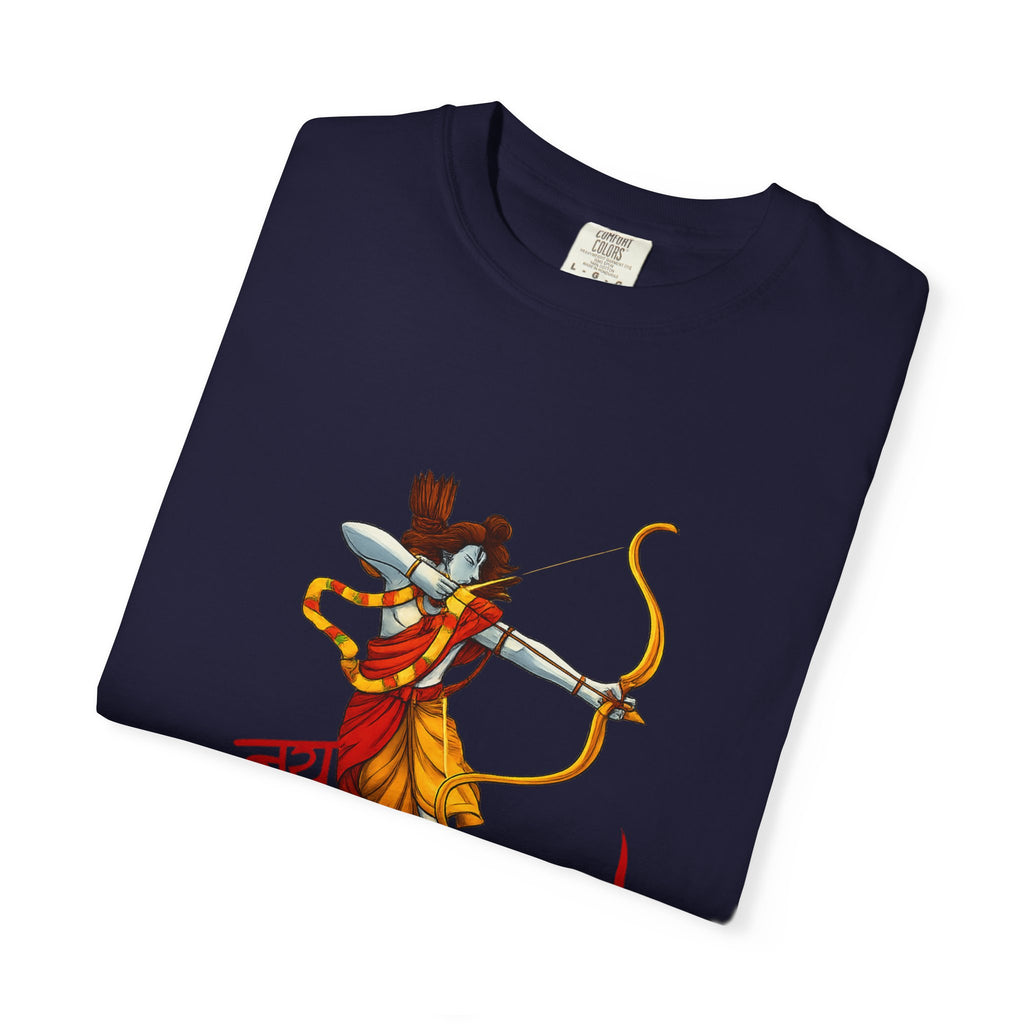 Ram Archer T-Shirt with ‘Jai Shri Ram’ Hindi Script — Hindu Festival & Devotional Tee