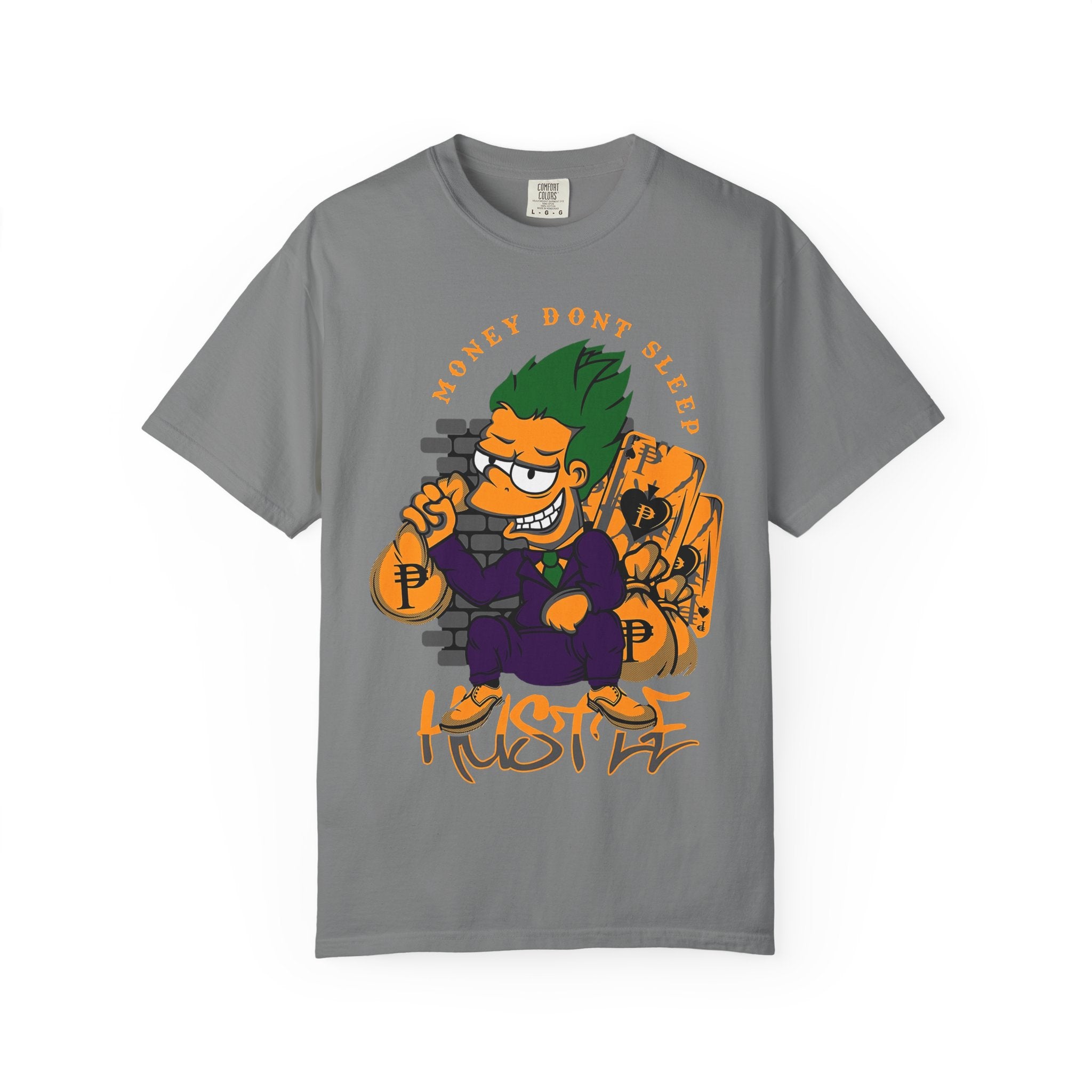 T-Shirt — 'Money Don’t Sleep' Cartoon Hustle Tee