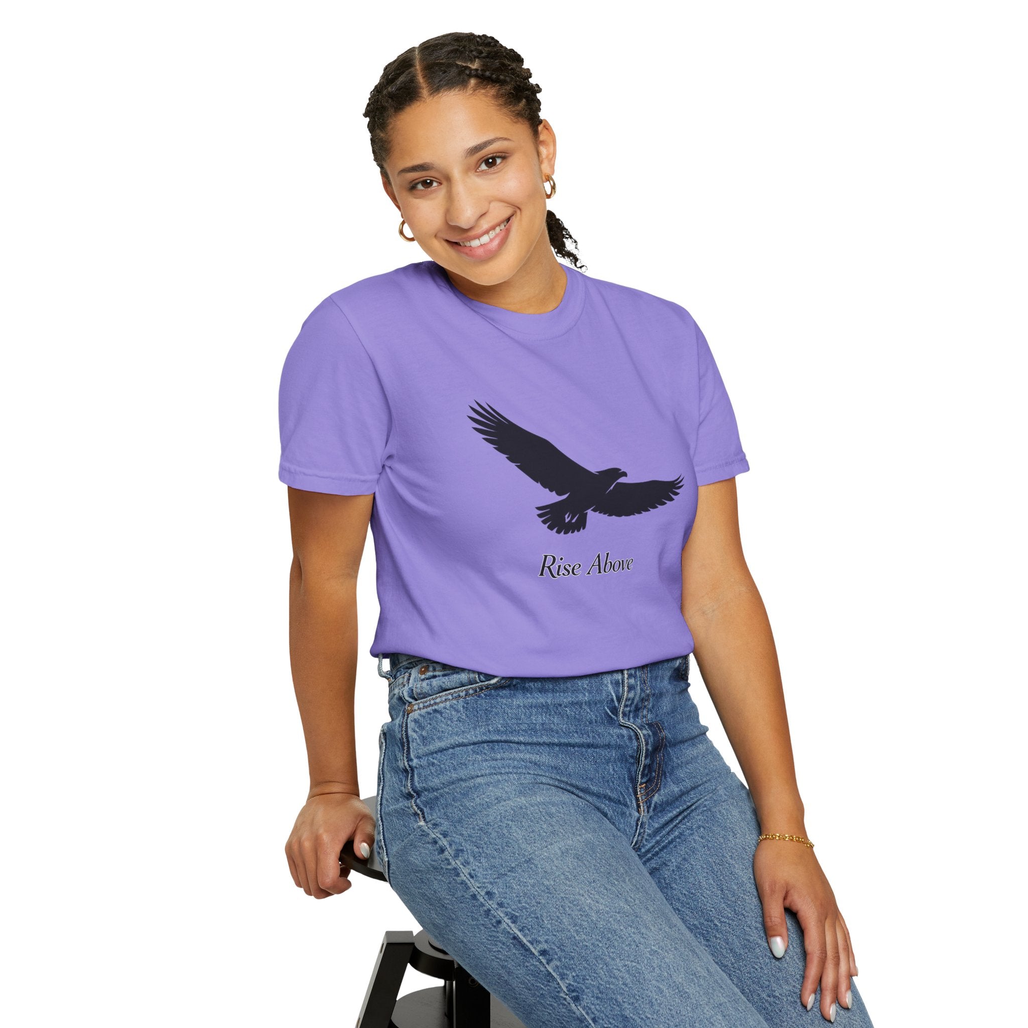 Rise Above Eagle T-Shirt — Inspirational Eagle Graphic Tee