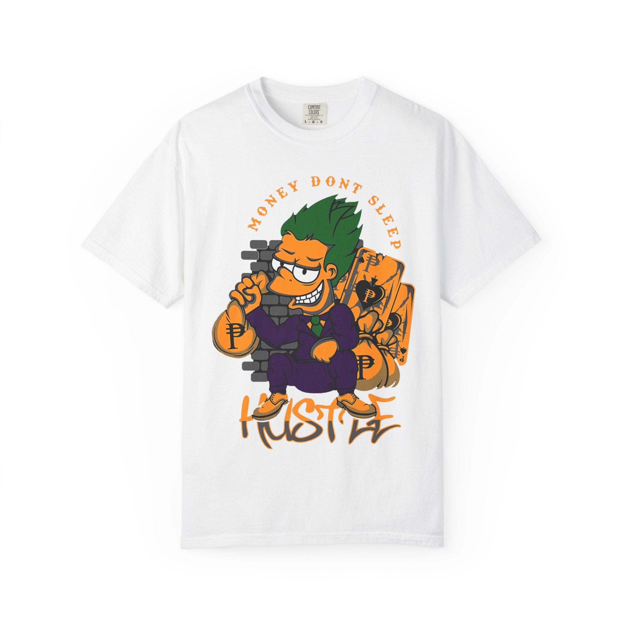 T-Shirt — 'Money Don’t Sleep' Cartoon Hustle Tee