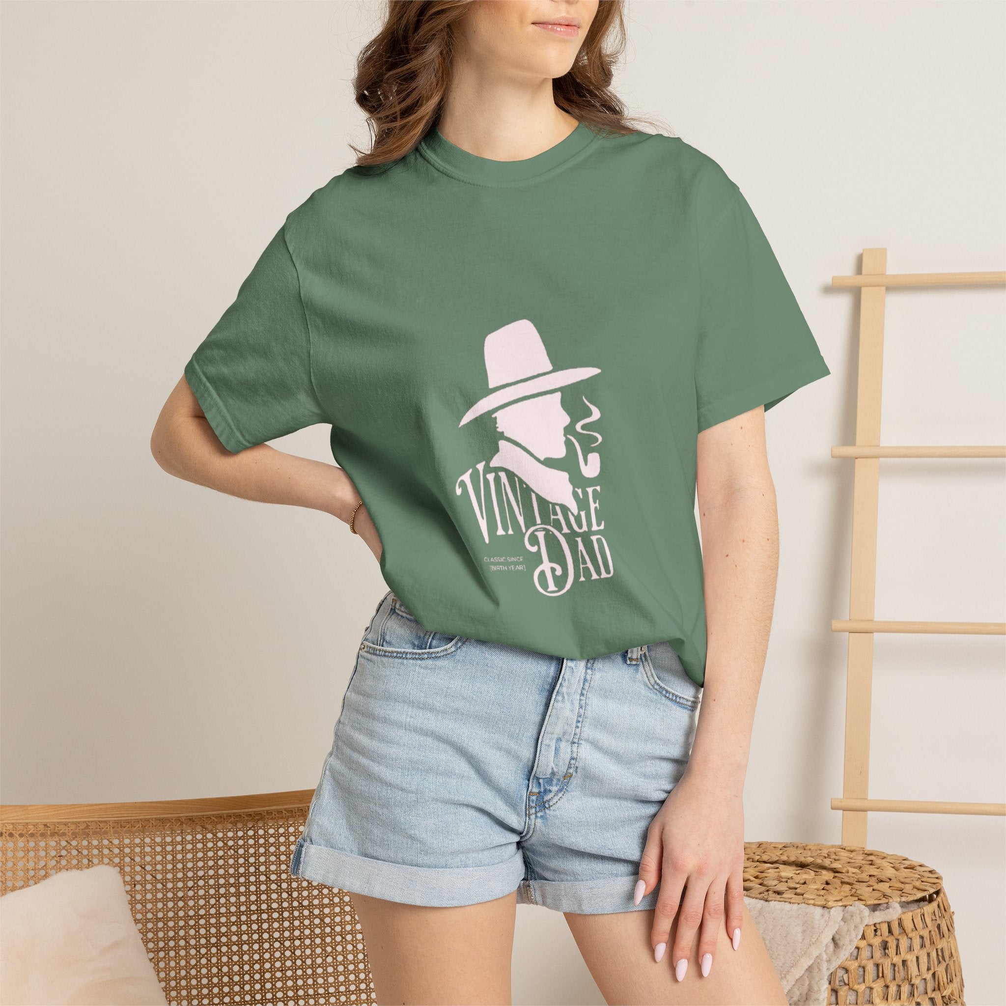Vintage Dad graphic tee | Retro hat & pipe design