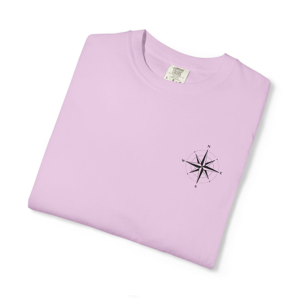Compass Rose Pocket T-Shirt — Minimal Nautical Graphic Tee
