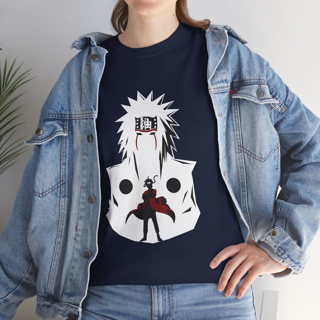Anime Shadow Warrior T-Shirt — Silhouette Battle Graphic Tee