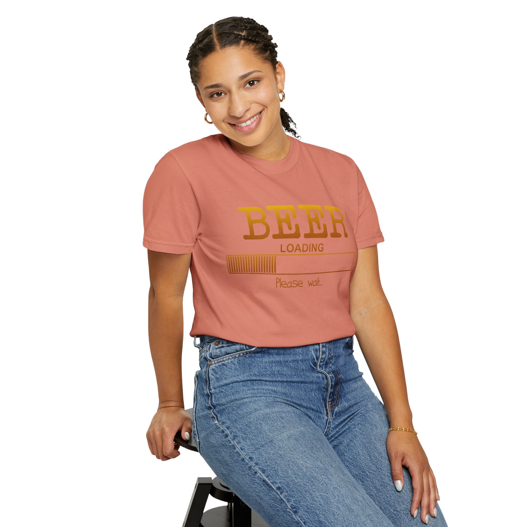 Beer Loading T‑Shirt — Funny 'Please Wait' Drinking Tee