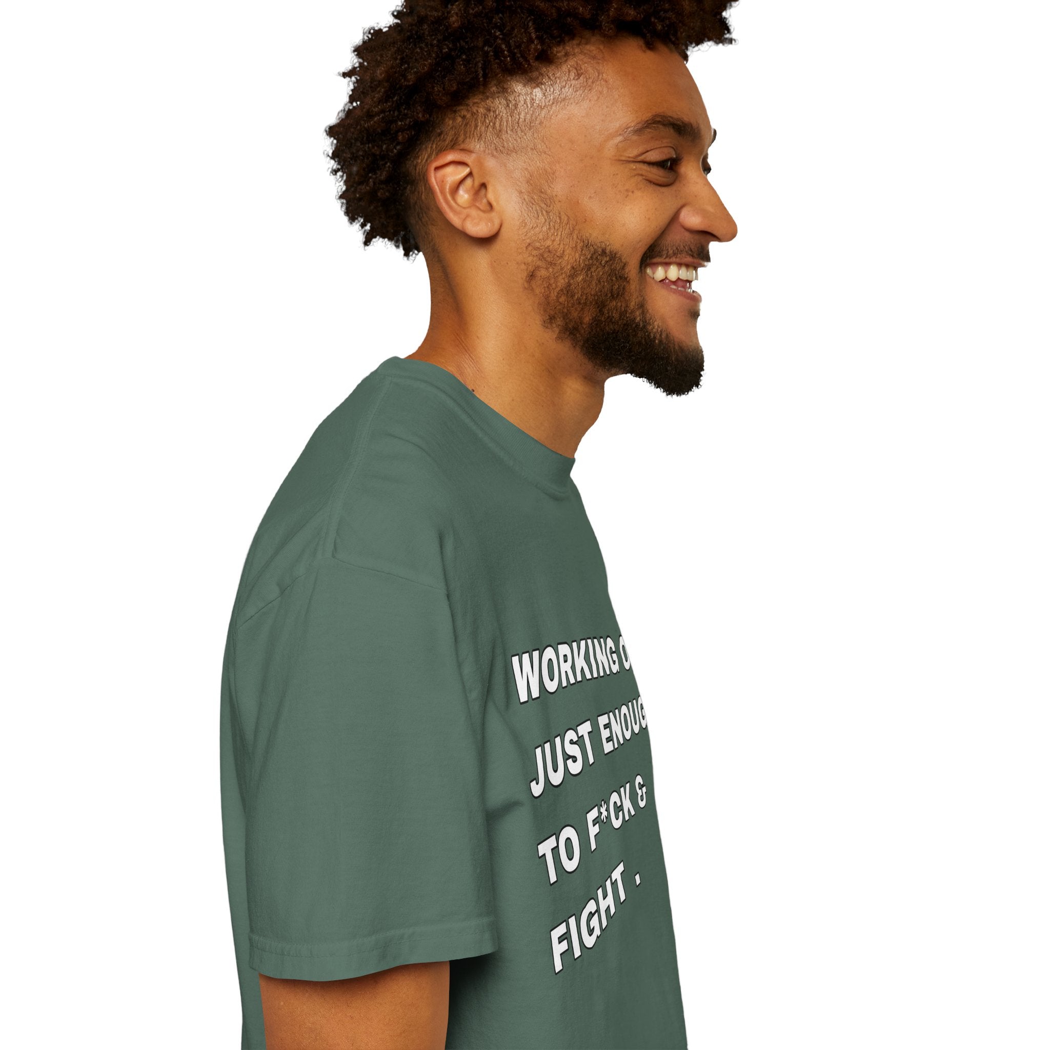 GYM T-Shirt — "Working Out Just Enough to F*ck & Fight" Motivational Sarcastic Tee