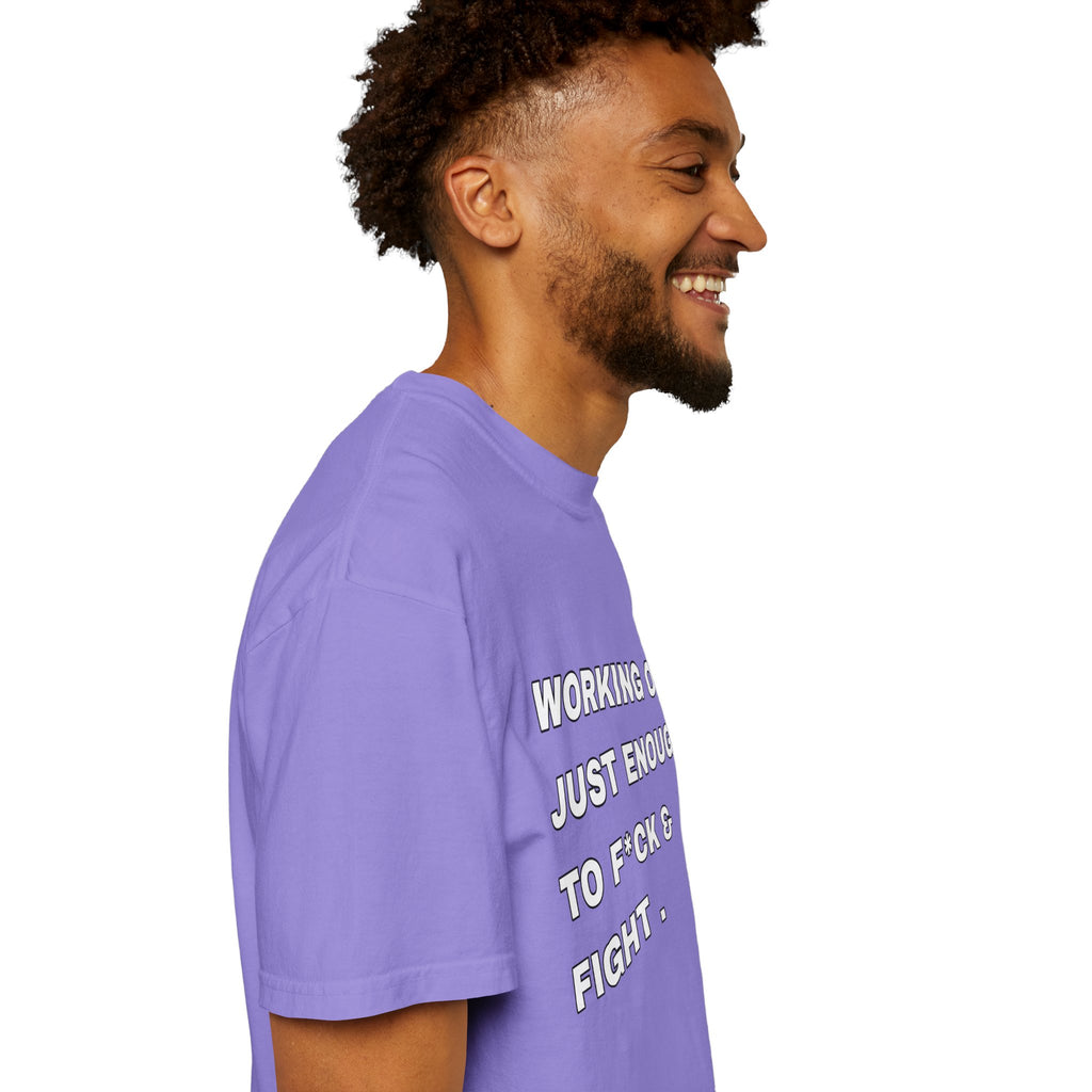 GYM T-Shirt — "Working Out Just Enough to F*ck & Fight" Motivational Sarcastic Tee
