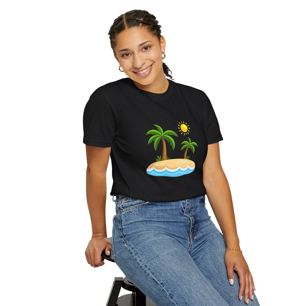 Island Paradise T-Shirt — Tropical Palm Tree Beach Graphic